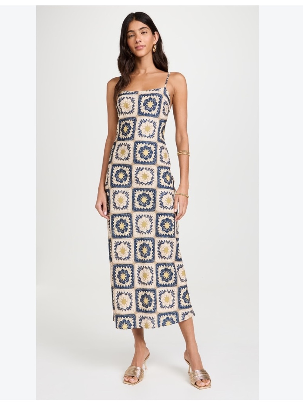 SEVEN WONDERS Rowena Maxi Dress
in Navy and Cream . Size S
